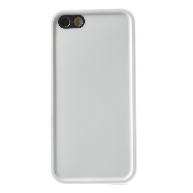 Snap-on Daily Waterproof PC TPU Hybrid Case for iPhone SE 5s 5 - White-2