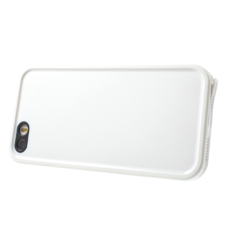 Snap-on Daily Waterproof PC TPU Hybrid Case for iPhone SE 5s 5 - White-3