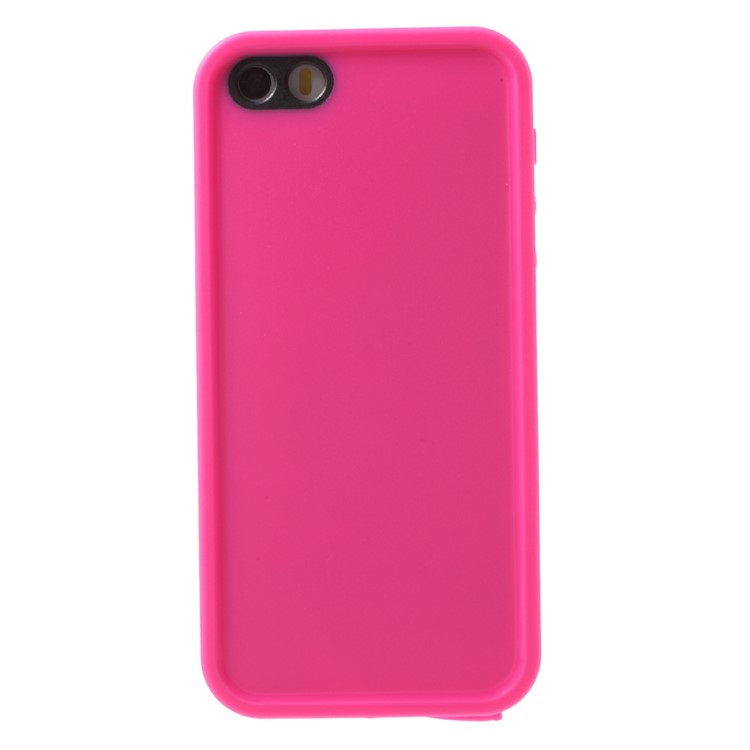 Snap-on PC TPU Daily Waterproof Case Cover for iPhone SE 5s 5 - Rose-2