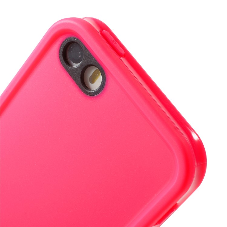Snap-on PC TPU Daily Waterproof Case Cover for iPhone SE 5s 5 - Rose-4
