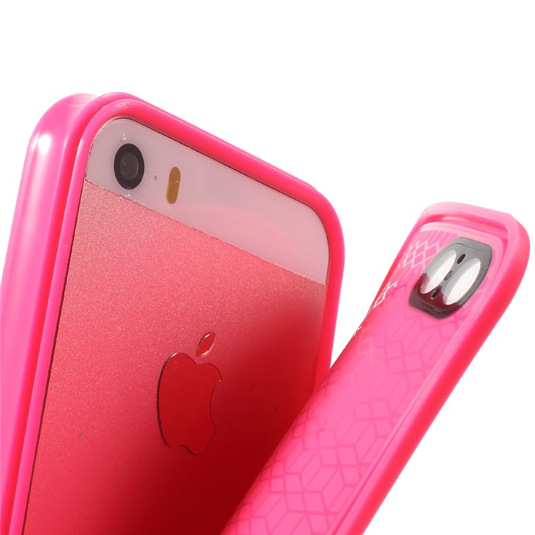 Snap-on PC TPU Daily Waterproof Case Cover for iPhone SE 5s 5 - Rose-6