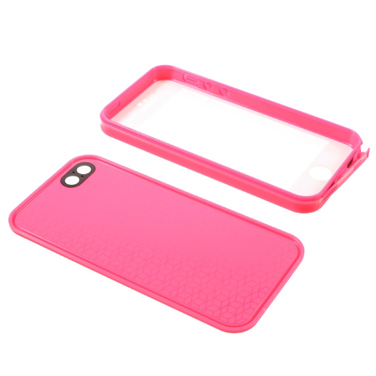 Snap-on PC TPU Daily Waterproof Case Cover for iPhone SE 5s 5 - Rose-7