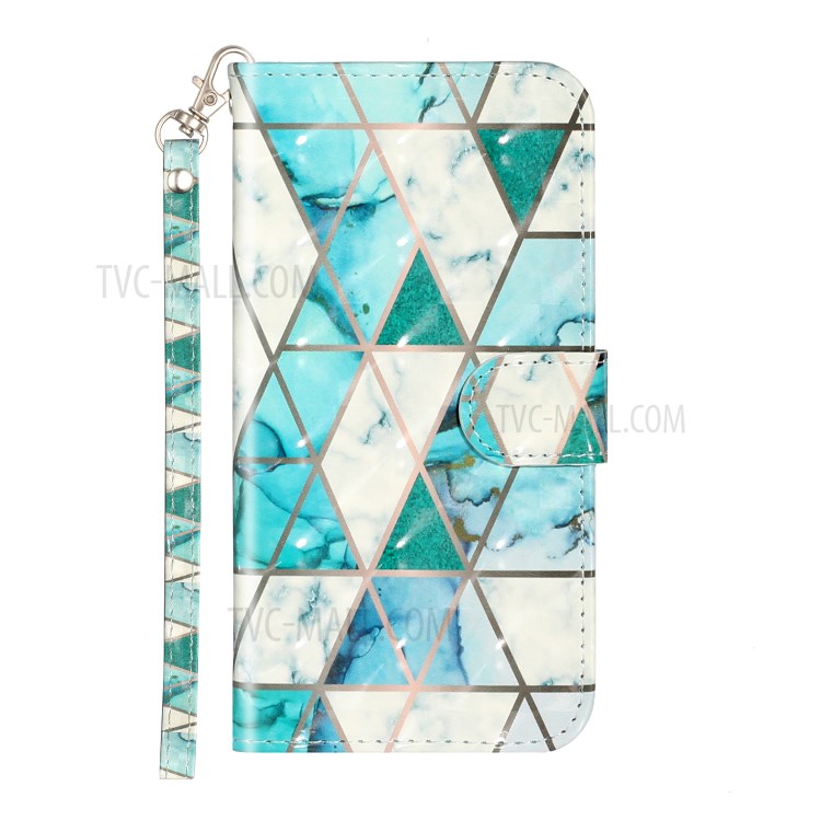Light Spot Decor Embossed Leather Wallet Phone Case for Apple iPhone 11 Pro 5.8 inch - Ceramic Tile-3