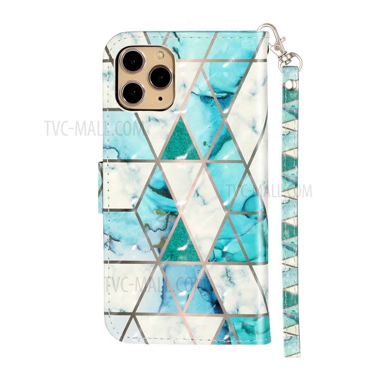 Light Spot Decor Embossed Leather Wallet Phone Case for Apple iPhone 11 Pro 5.8 inch - Ceramic Tile-4