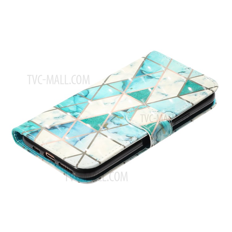 Light Spot Decor Embossed Leather Wallet Phone Case for Apple iPhone 11 Pro 5.8 inch - Ceramic Tile-5