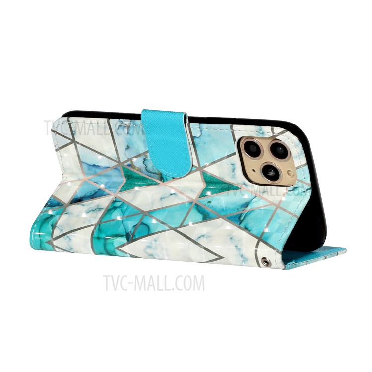 Light Spot Decor Embossed Leather Wallet Phone Case for Apple iPhone 11 Pro 5.8 inch - Ceramic Tile-6