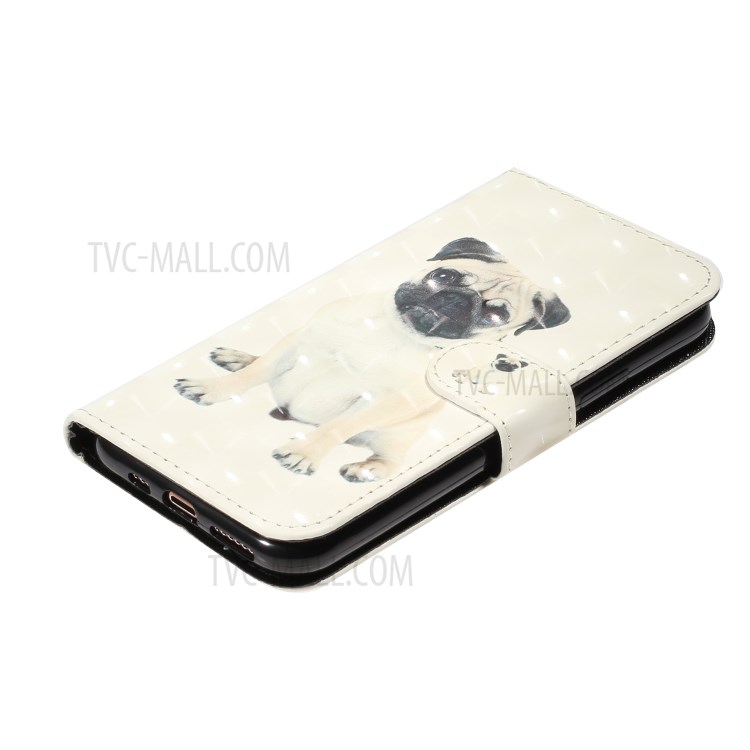 Light Spot Decor Embossed Leather Wallet Phone Case for Apple iPhone 11 Pro 5.8 inch - Dog-5