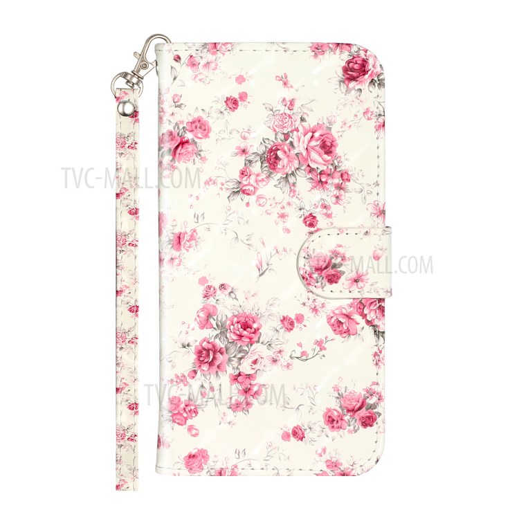 Light Spot Decor Embossed Leather Wallet Phone Case for Apple iPhone 11 Pro 5.8 inch - Flower-3