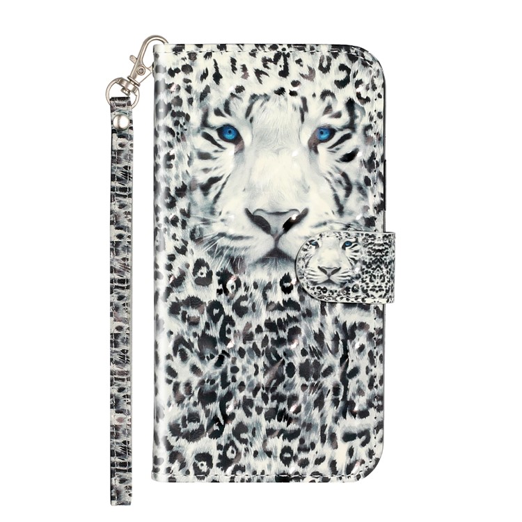Light Spot Decor Patterned Embossed Leather Wallet Case for Apple iPhone 11 Pro Max 6.5 inch - Leopard Face-3