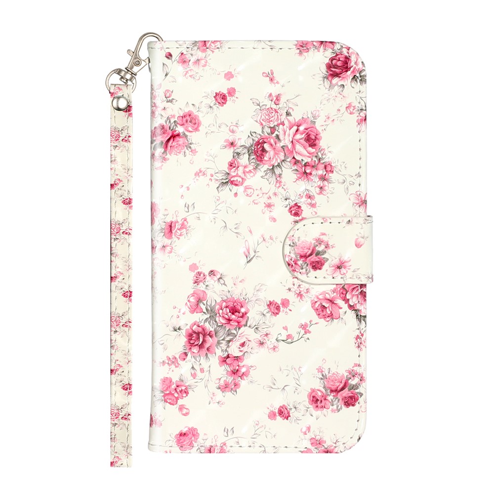 Light Spot Decor Patterned Embossed Leather Wallet Case for Apple iPhone 11 Pro Max 6.5 inch - Flower-2