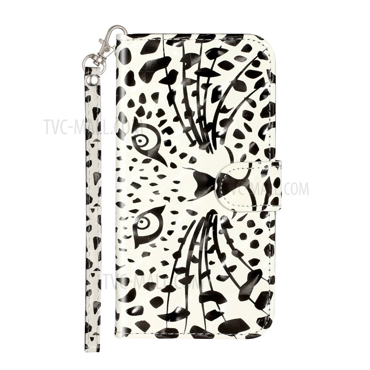 Light Spot Decor Patterned Embossed Leather Wallet Case for Apple iPhone 11 Pro Max 6.5 inch - Cartoon Leopard-3