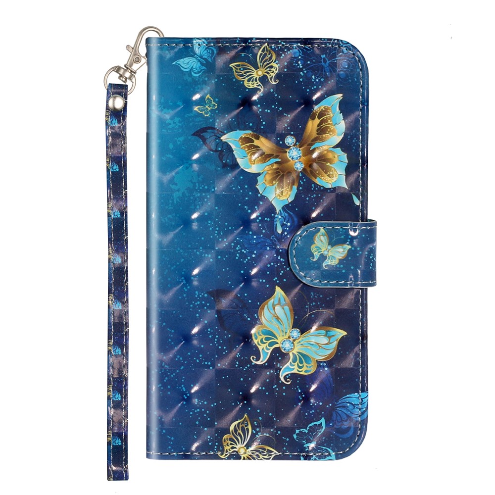 Light Spot Decor Embossed Pattern Leather Wallet Phone Case Shell for Apple iPhone 11 6.1 inch - Butterfly-3