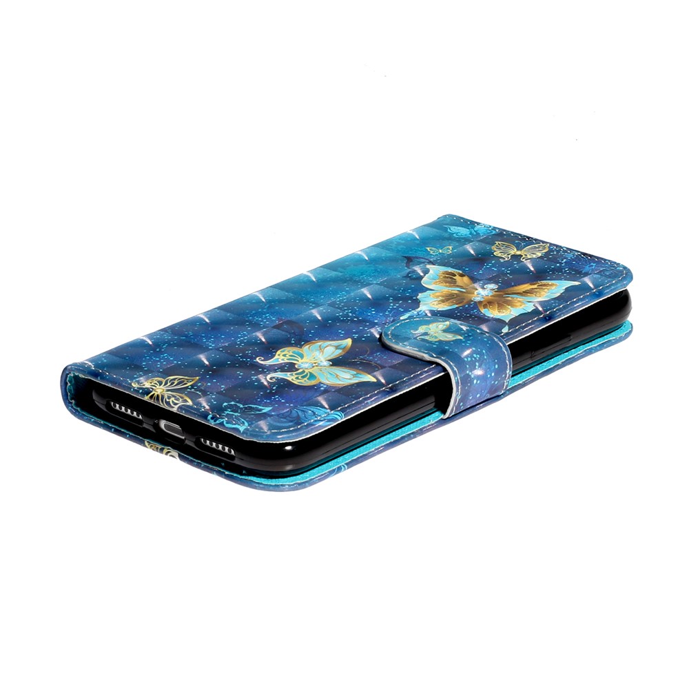 Light Spot Decor Embossed Pattern Leather Wallet Phone Case Shell for Apple iPhone 11 6.1 inch - Butterfly-6