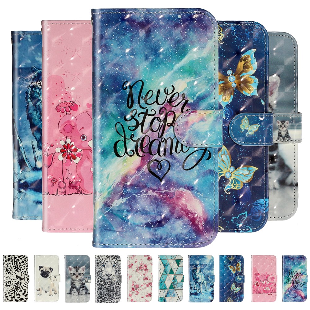 Light Spot Decor Embossed Pattern Leather Wallet Phone Case Shell for Apple iPhone 11 6.1 inch - Butterfly-8