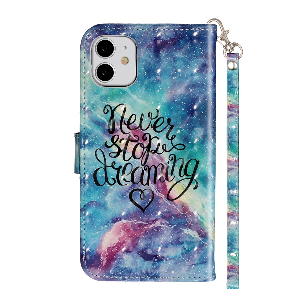 Light Spot Decor Embossed Pattern Leather Wallet Phone Case Shell for Apple iPhone 11 6.1 inch - New Style-4