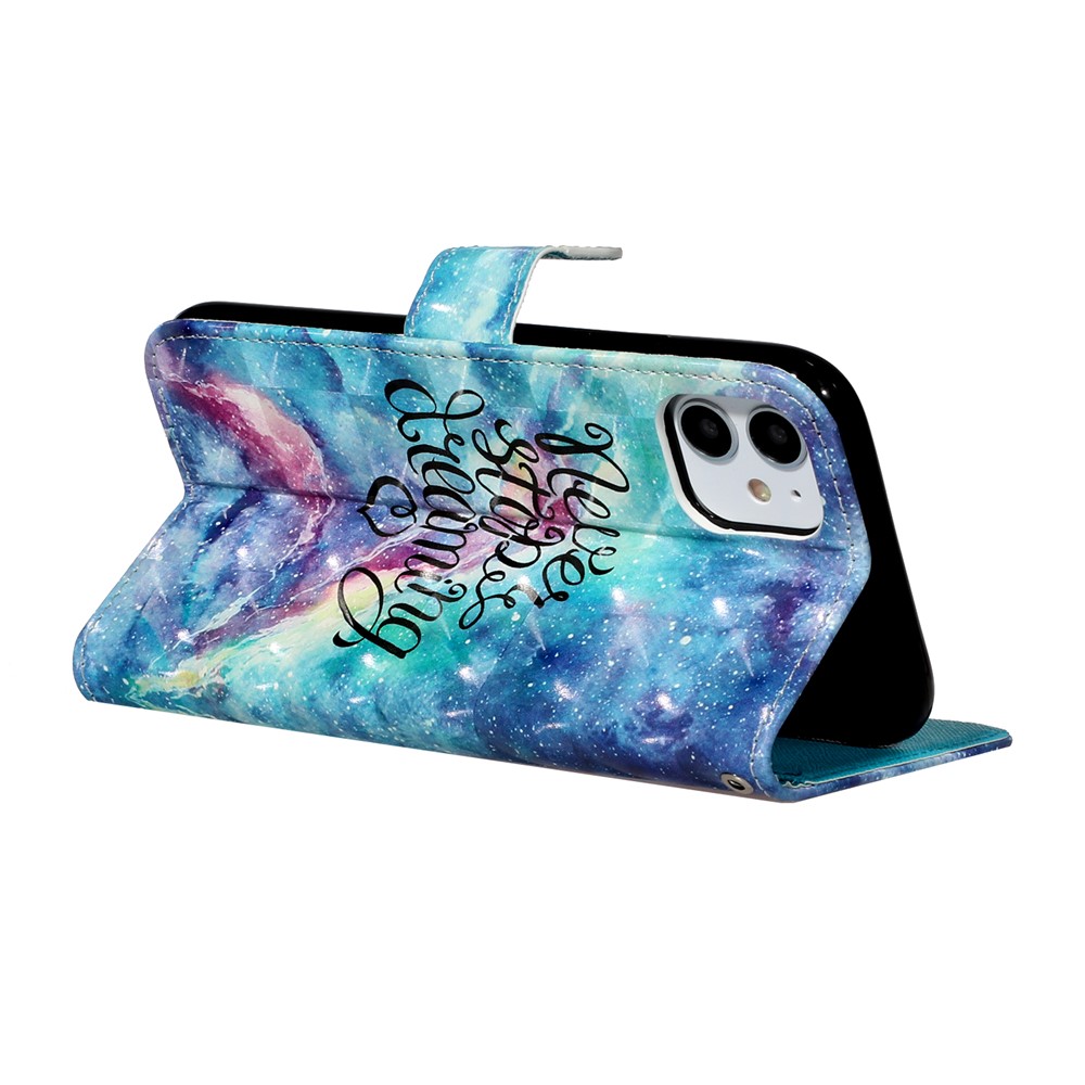 Light Spot Decor Embossed Pattern Leather Wallet Phone Case Shell for Apple iPhone 11 6.1 inch - New Style-5