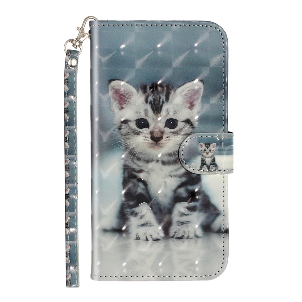 Light Spot Decor Embossed Pattern Leather Wallet Phone Case Shell for Apple iPhone 11 6.1 inch - Cat-3
