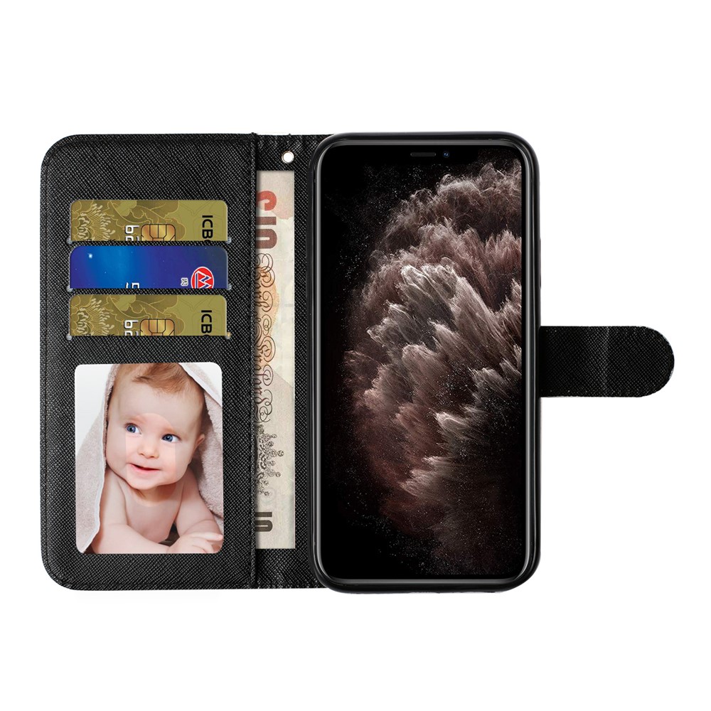 Light Spot Decor Embossed Pattern Leather Wallet Phone Case Shell for Apple iPhone 11 6.1 inch - Cat-7