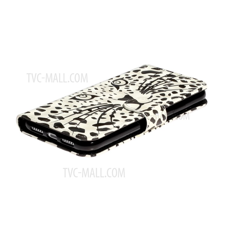 Light Spot Decor Embossed Pattern Leather Wallet Phone Case Shell for Apple iPhone 11 6.1 inch - Cartoon Leopard-6