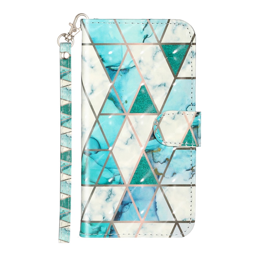 Light Spot Decor Pattern Printing Wallet Stand Leather Phone Case for iPhone X/XS 5.8 inch - Stone Grain-3