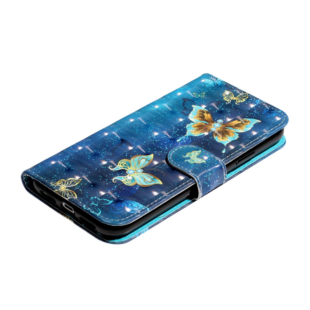 L'impression Du Motif Décor Spot Lumineux Portefeuille Support Shell Téléphone En Cuir Pour IPhone XR 6.1 Pouces - Papillon-5