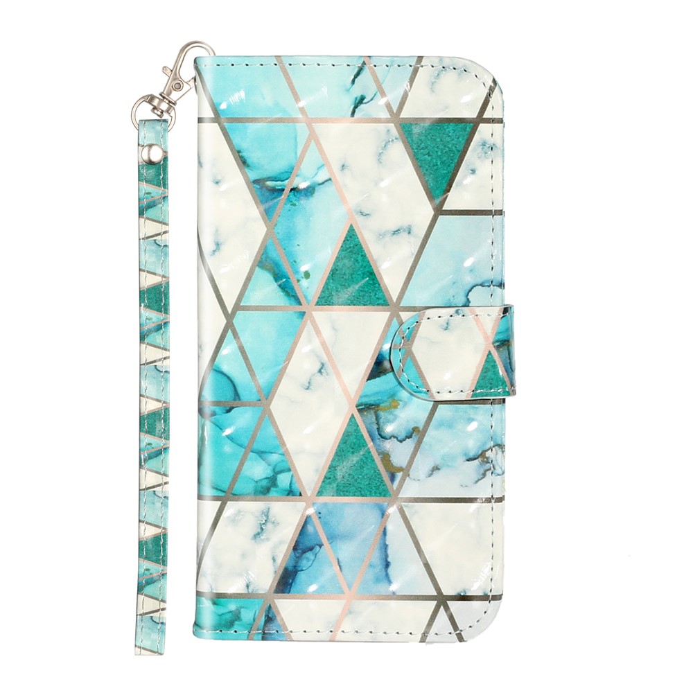 Light Spot Decor Pattern Printing Wallet Stand Leather Phone Shell for iPhone XR 6.1 inch - Stone Grain-3
