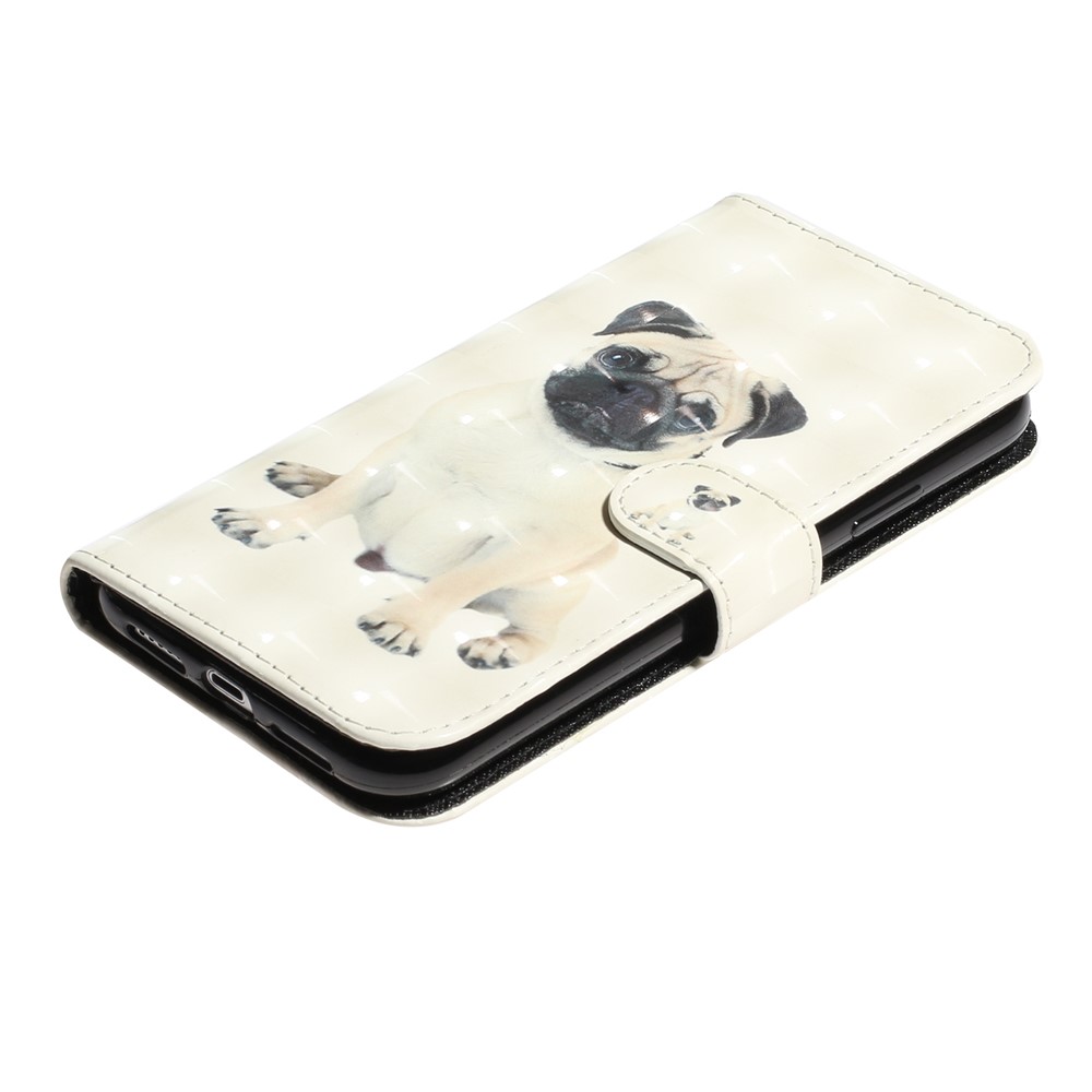 Light Spot Decor Pattern Printing Wallet Stand Leather Phone Shell for iPhone XR 6.1 inch - Dog-5