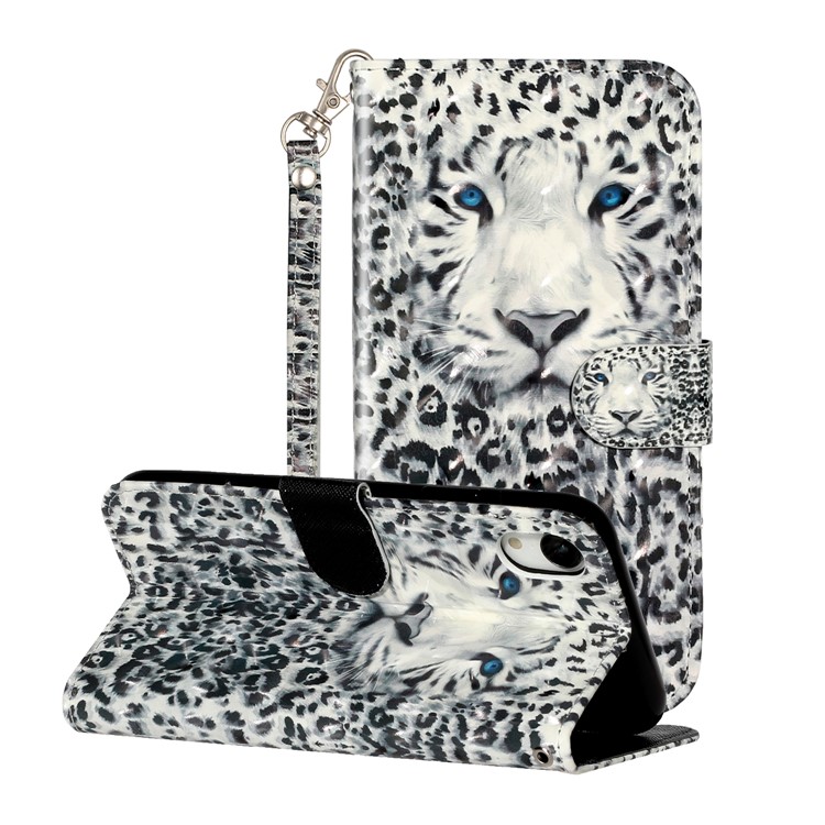 Portafoglio Per la Stampa Del Portafoglio di Decorazioni Per Decorazioni Per Punti Leggeri Per Iphone XR 6.1 Pollici - Leopardo