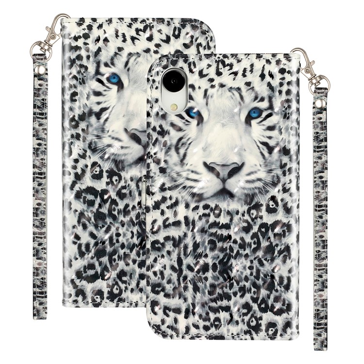 Light Spot Decor Pattern Printing Wallet Stand Leather Phone Shell for iPhone XR 6.1 inch - Leopard-2