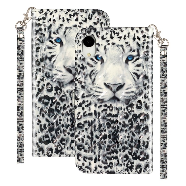 Leichtfleck Dekormuster Druck Brieftasche Leder Telefonschale Für Iphone XR 6,1 Zoll - Leopard-2