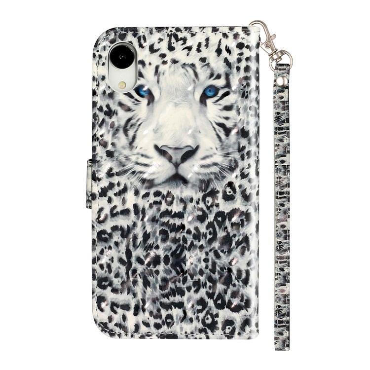 Light Spot Decor Pattern Printing Wallet Stand Leather Phone Shell for iPhone XR 6.1 inch - Leopard-4