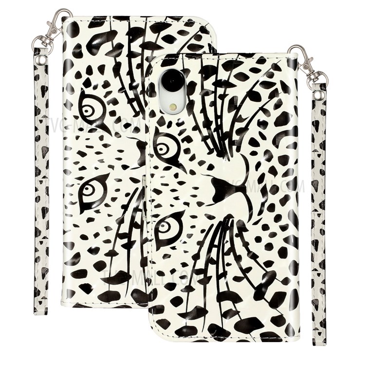 Light Spot Decor Pattern Printing Wallet Stand Leather Phone Shell for iPhone XR 6.1 inch - Leopard Face-2
