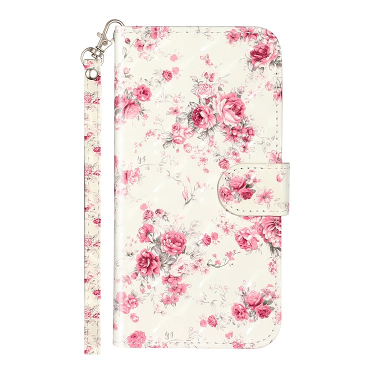 Motif de Décoration de Spot Léger du Portefeuille du Portefeuille Couvercle de Téléphone en Cuir Pour Iphone XS Max 6,5 Pouces - Fleurs