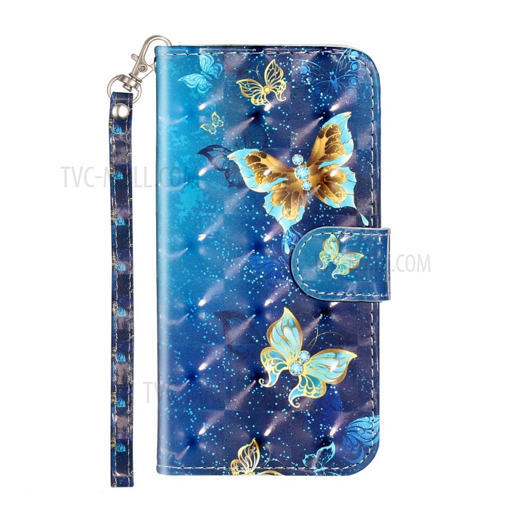 Light Spot Decor Pattern Printing Wallet Stand Leather Phone Shell for iPhone 6/6s 4.7-inch - Butterfly-3