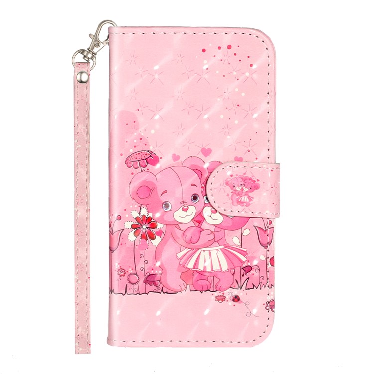 Light Spot Decor Pattern Printing Wallet Stand Leather Phone Shell for iPhone 6/6s 4.7-inch - Bears-3