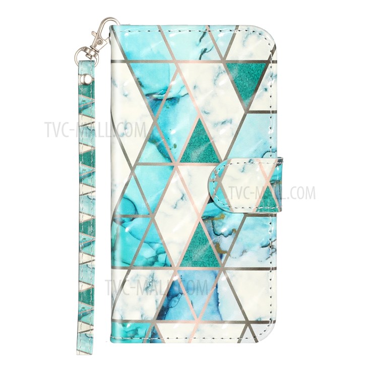 Light Spot Decor Pattern Printing Wallet Stand Leather Phone Shell for iPhone 6/6s 4.7-inch - Stone Grain-3