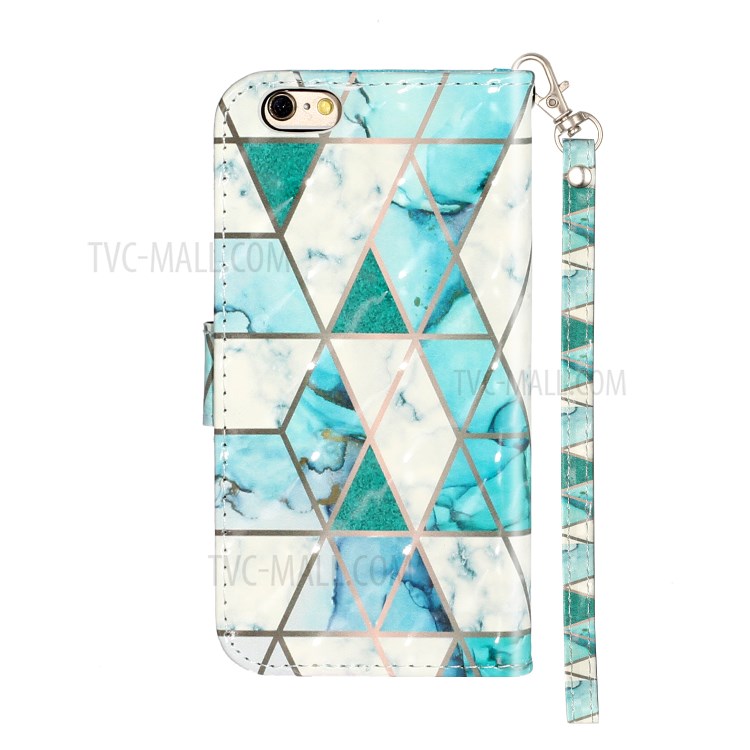 Light Spot Decor Pattern Printing Wallet Stand Leather Phone Shell for iPhone 6/6s 4.7-inch - Stone Grain-4