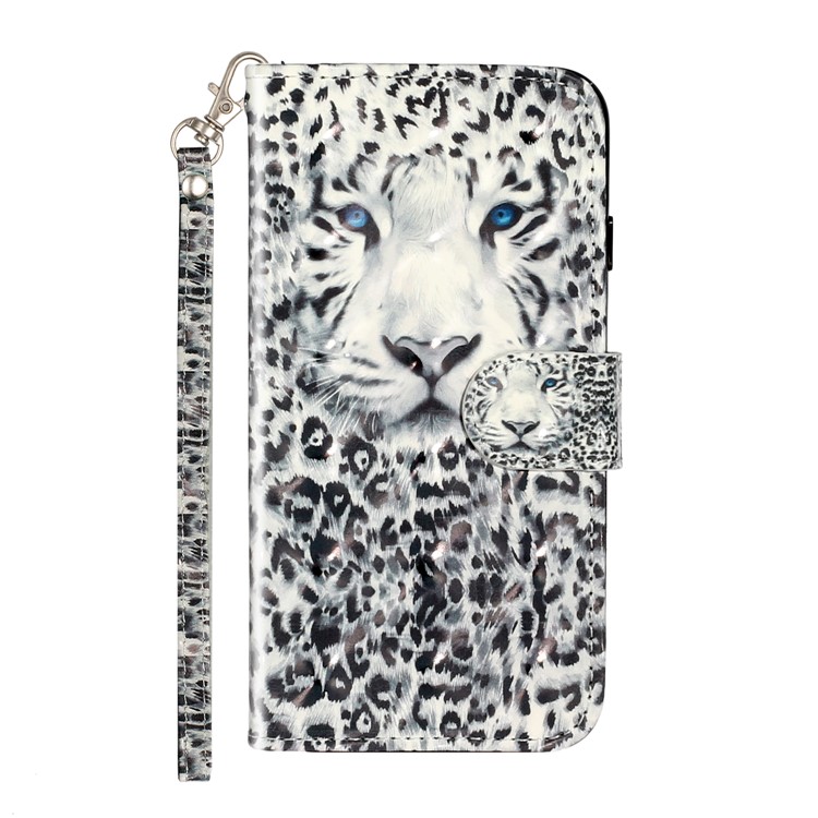 Light Spot Decor Pattern Printing Wallet Stand Leather Phone Shell for iPhone 6/6s 4.7-inch - Leopard-3