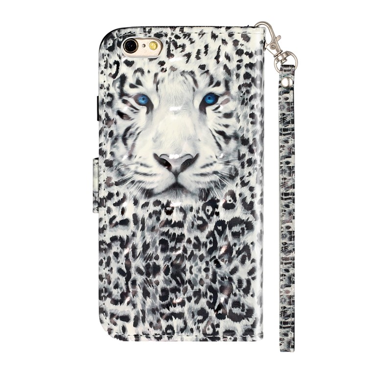 Light Spot Decor Pattern Printing Wallet Stand Leather Phone Shell for iPhone 6/6s 4.7-inch - Leopard-4