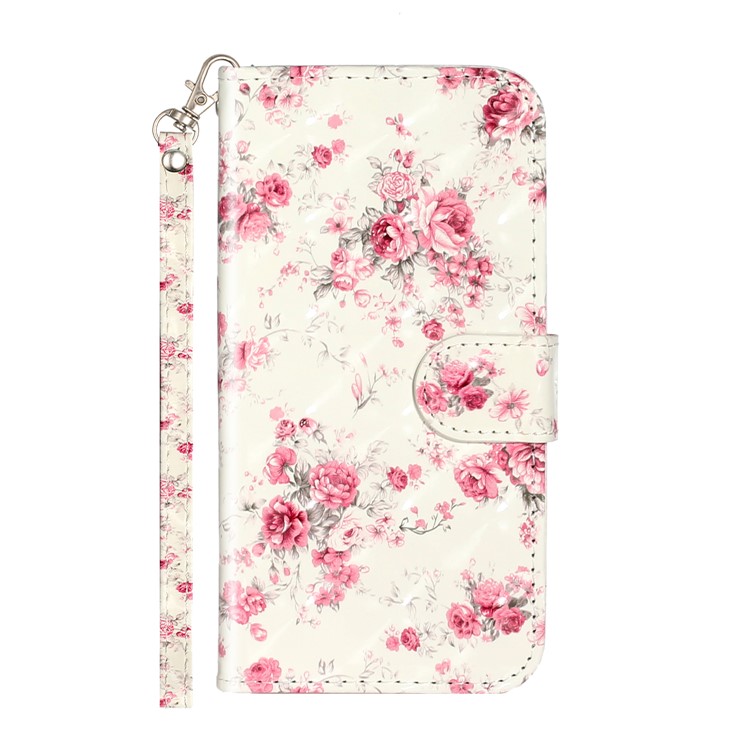 Light Spot Decor Pattern Printing Wallet Stand Leather Phone Shell for iPhone 6/6s 4.7-inch - Flowers-3
