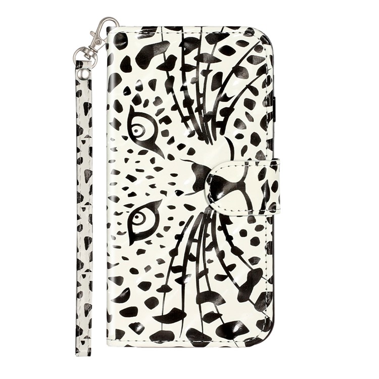 Light Spot Decor Pattern Printing Wallet Stand Leather Phone Shell for iPhone 6/6s 4.7-inch - Leopard Face-3