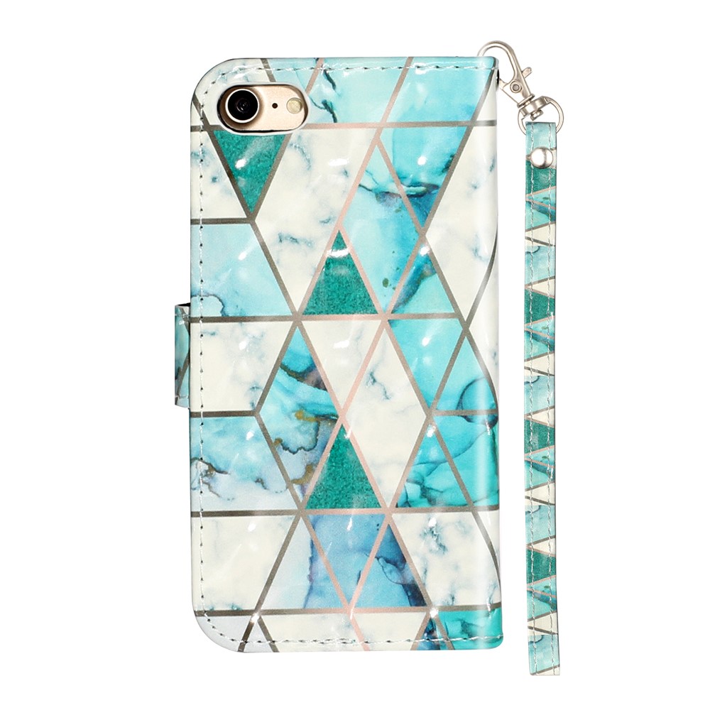 Light Spot Decor Pattern Printing Wallet Stand Flip Leather Case for iPhone 7/8/SE (2nd Generation) - Stone Grain-4