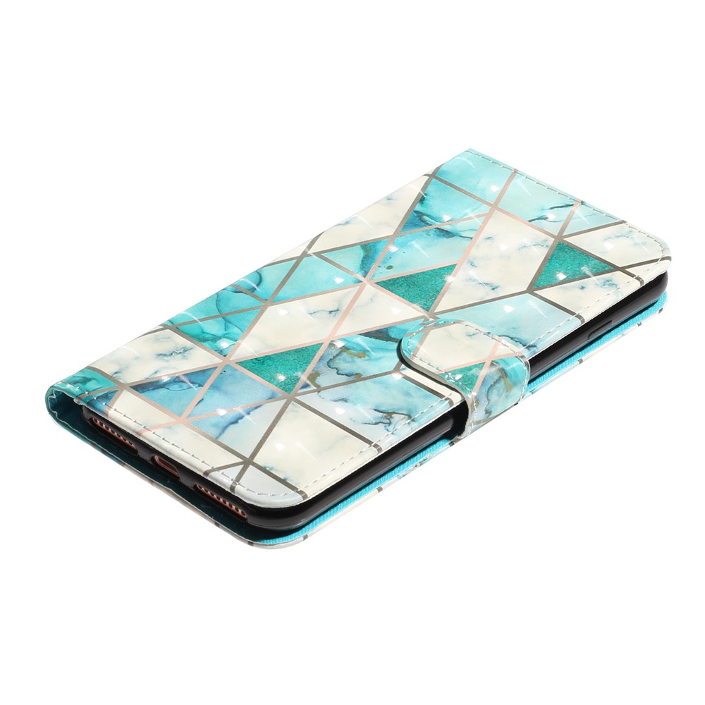 Light Spot Decor Pattern Printing Wallet Stand Flip Leather Case for iPhone 7/8/SE (2nd Generation) - Stone Grain-5