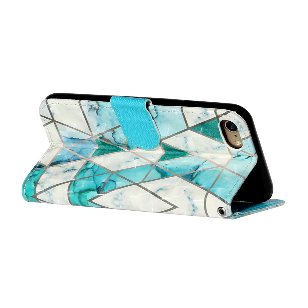 Light Spot Decor Pattern Printing Wallet Stand Flip Leather Case for iPhone 7/8/SE (2nd Generation) - Stone Grain-6