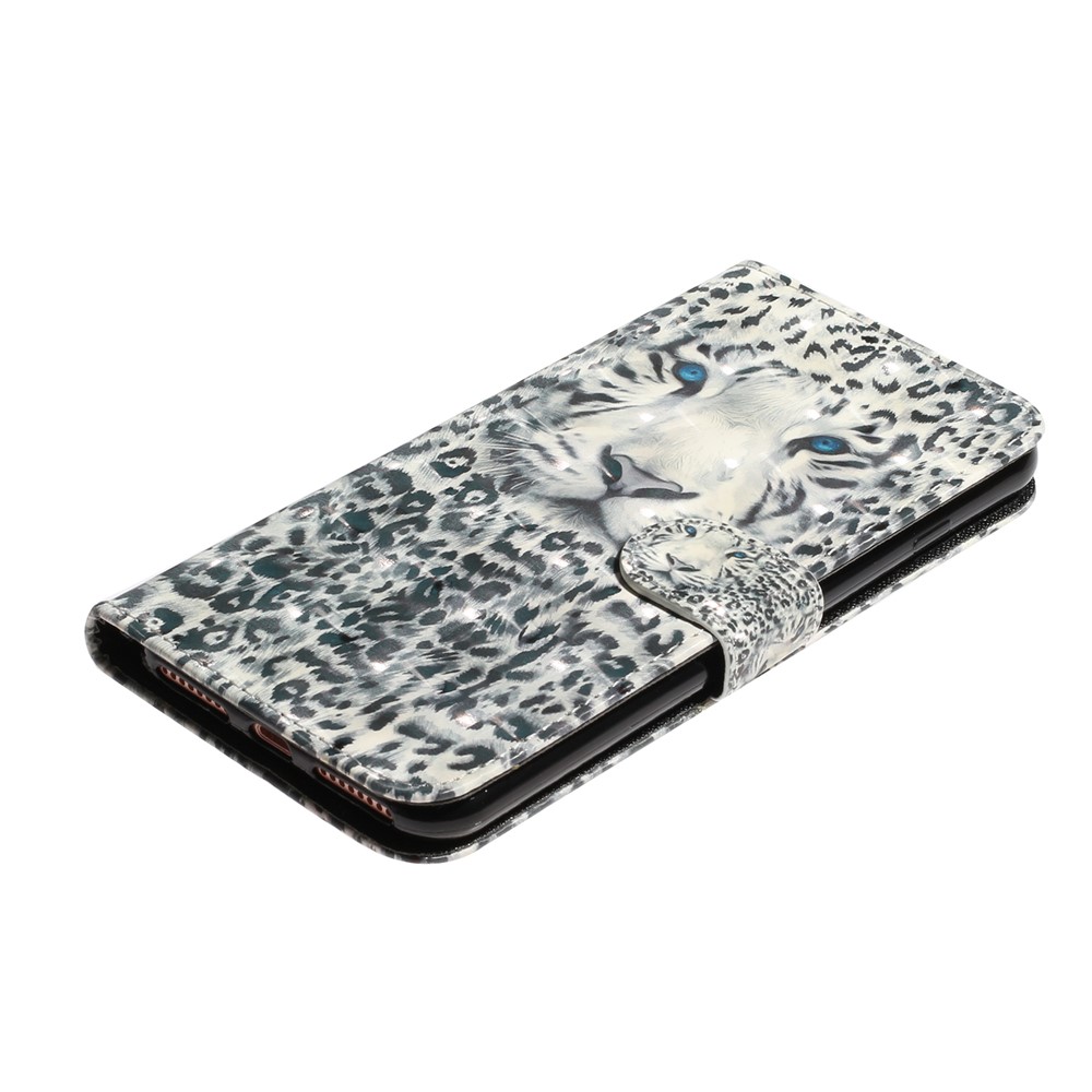 Light Spot Decor Pattern Printing Wallet Stand Flip Leather Case for iPhone 7/8/SE (2nd Generation) - Leopard-5