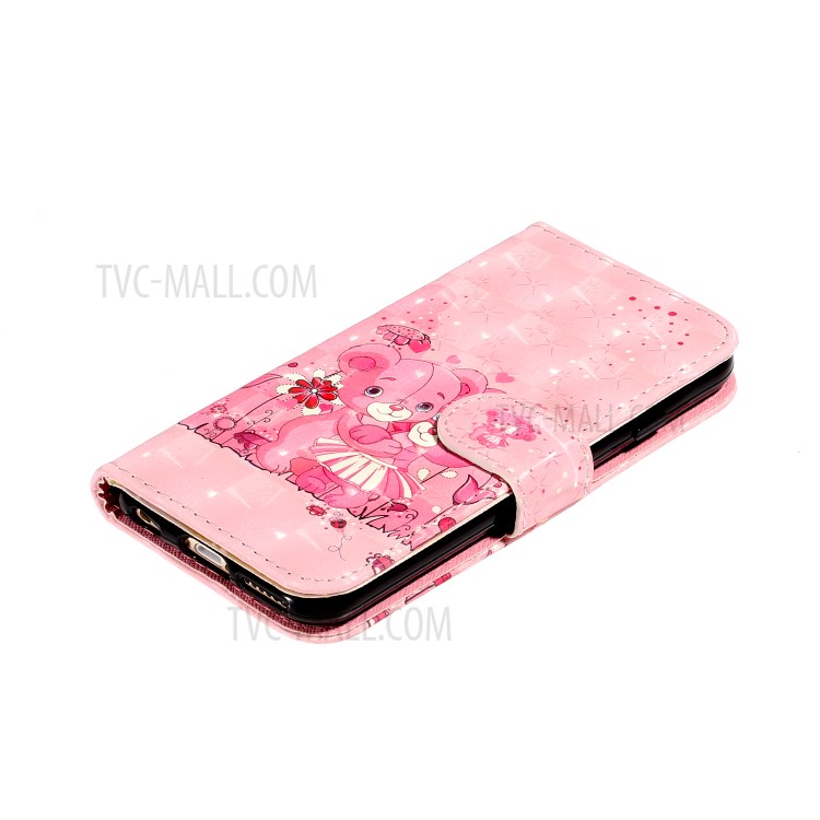 Light Spot Decor Pattern Printing Wallet Stand Leather Phone Shell for iPhone 6 Plus/6S Plus 5.5 inch - Bears-5