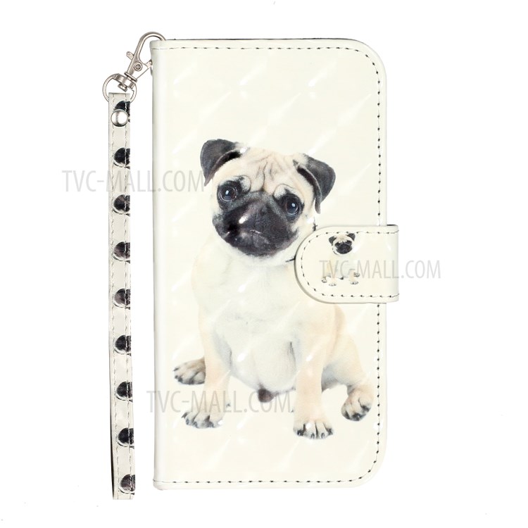 Light Spot Decor Pattern Printing Wallet Stand Leather Phone Shell for iPhone 6 Plus/6S Plus 5.5 inch - Dog-3
