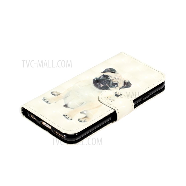 Light Spot Decor Pattern Printing Wallet Stand Leather Phone Shell for iPhone 6 Plus/6S Plus 5.5 inch - Dog-5