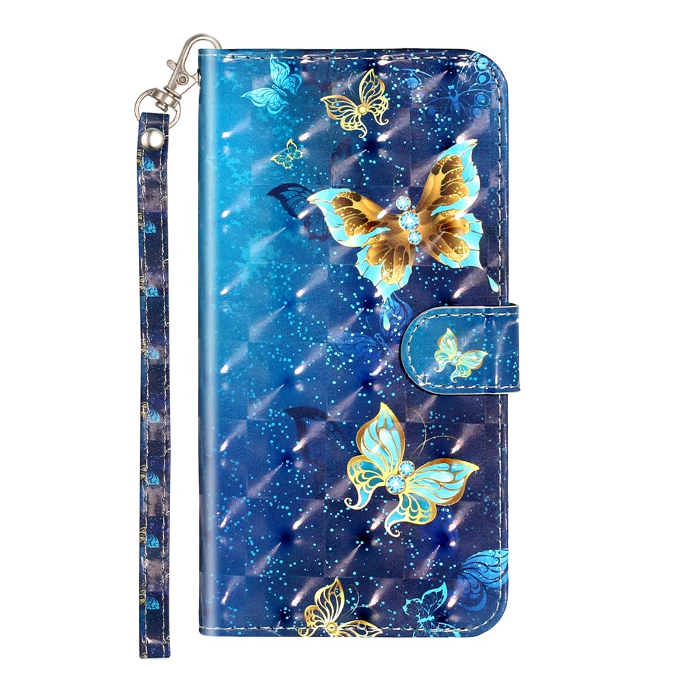 Light Spot Decor Pattern Printing Wallet Stand Leather Cover for iPhone 7 Plus/8 Plus 5.5 inch - Butterfly-4