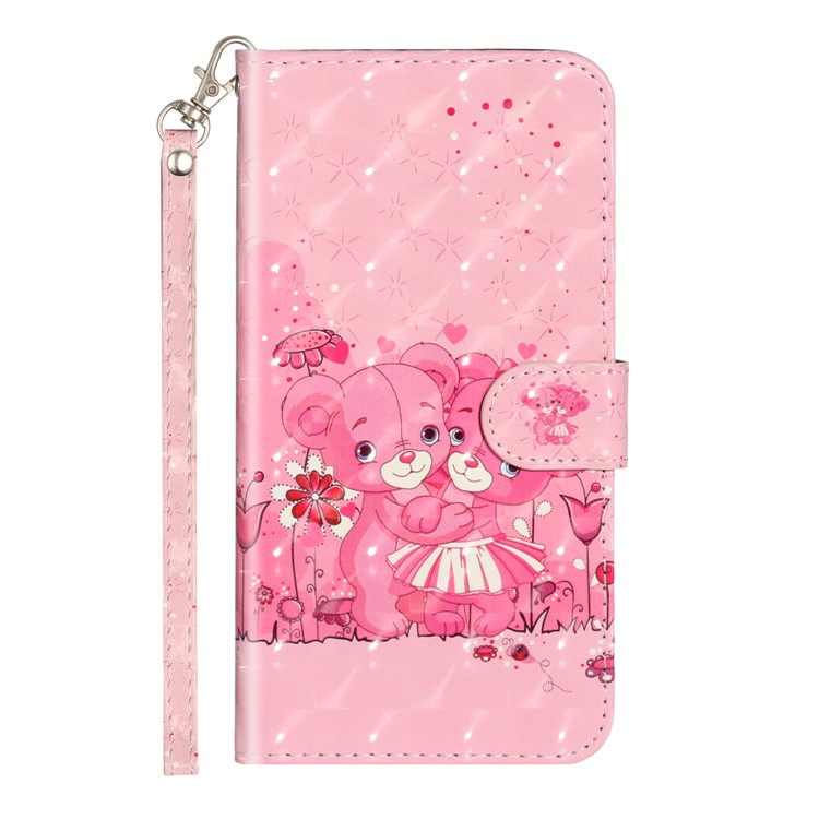 Light Spot Decor Pattern Printing Wallet Stand Leather Cover for iPhone 7 Plus/8 Plus 5.5 inch - Bears-3